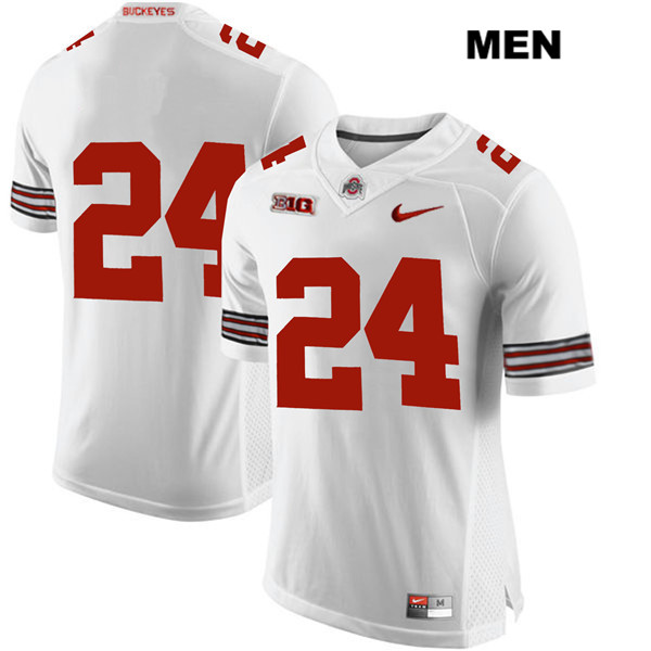 Ohio State Buckeyes Men's Shaun Wade #24 White Authentic Nike No Name College NCAA Stitched Football Jersey YP19Y53SF